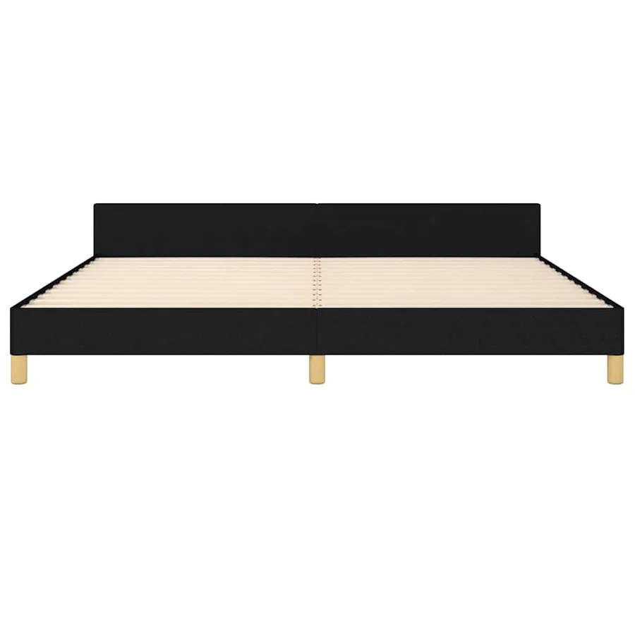 Cadre de lit sans matelas noir 200x200 cm tissu - 6