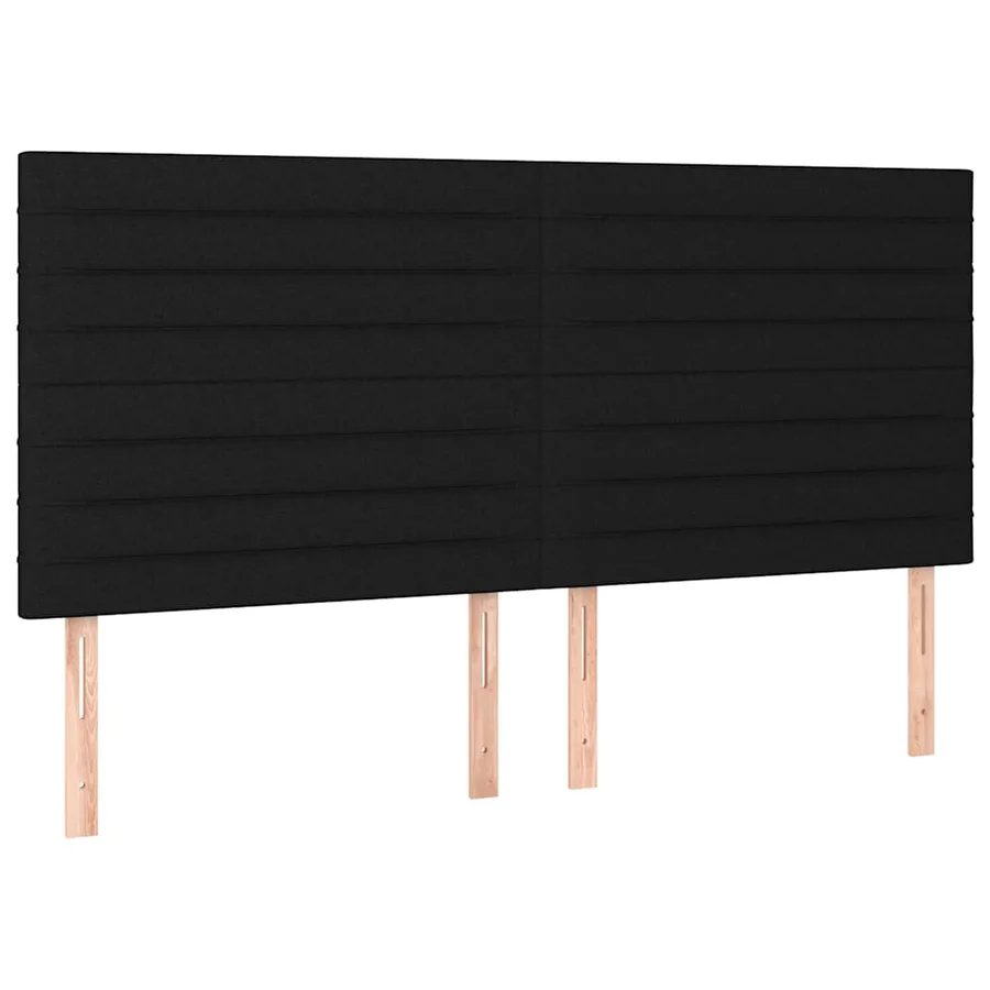 Cadre de lit sans matelas noir 200x200 cm tissu - 8