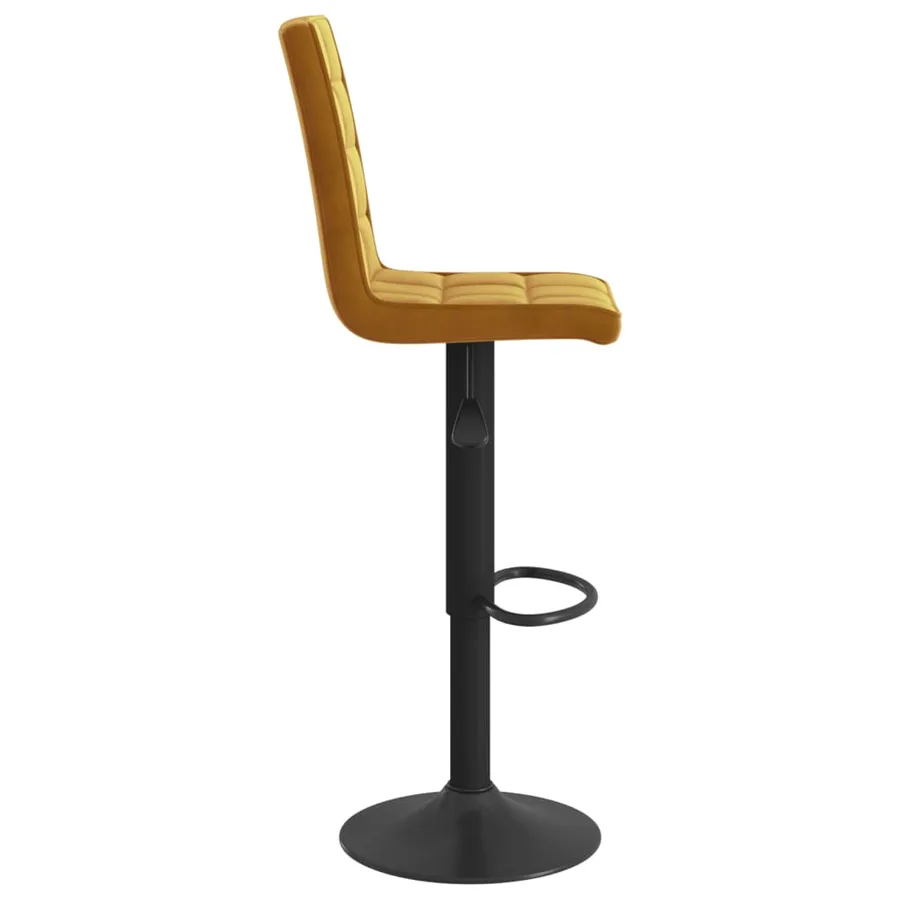 Tabourets de bar lot de 2 marron velours - 5