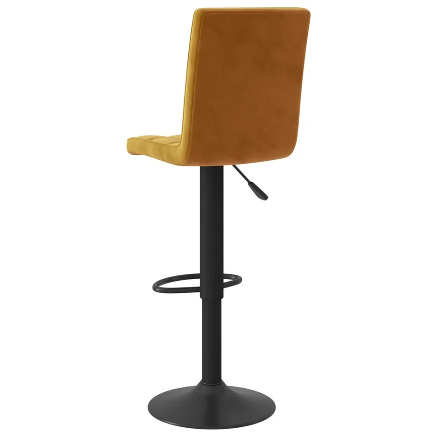 Tabourets de bar lot de 2 marron velours - 6