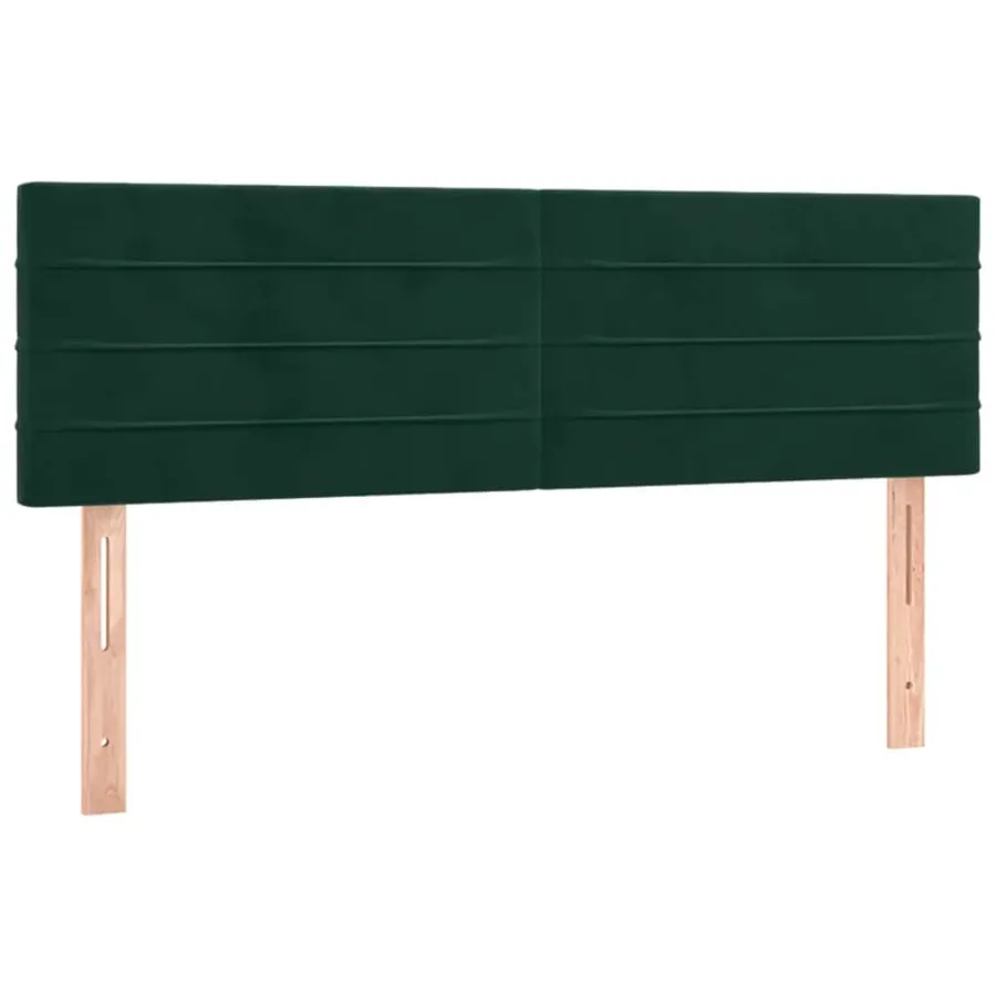 Sommier à lattes de lit et matelas Vert foncé 140x200cm Velours - 6