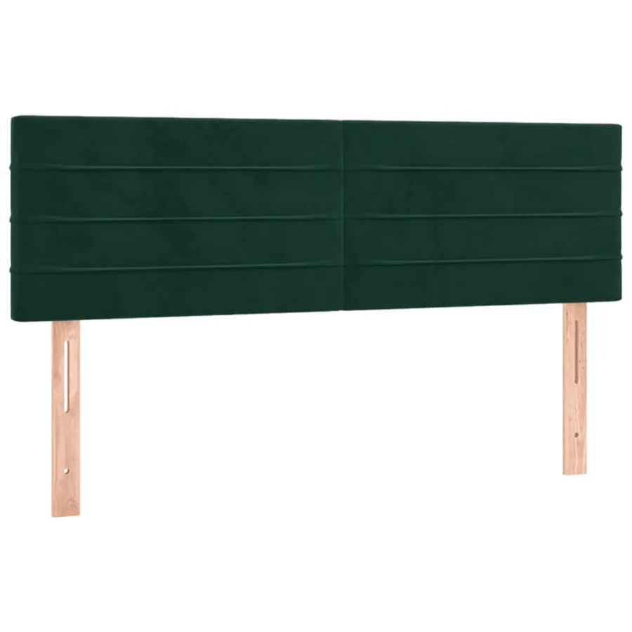 Sommier à lattes de lit et matelas Vert foncé 140x190cm Velours - 6