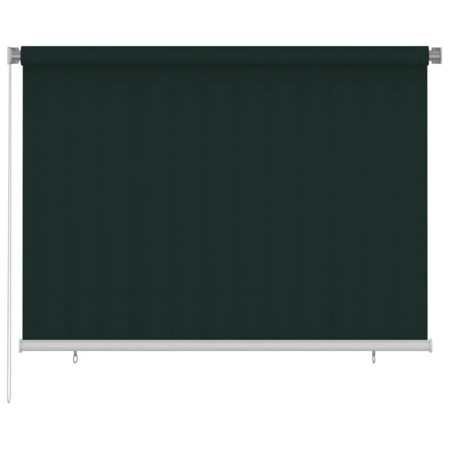 Store roulant d'extérieur 205 (l) x 140 (H) cm vert foncé HDPE