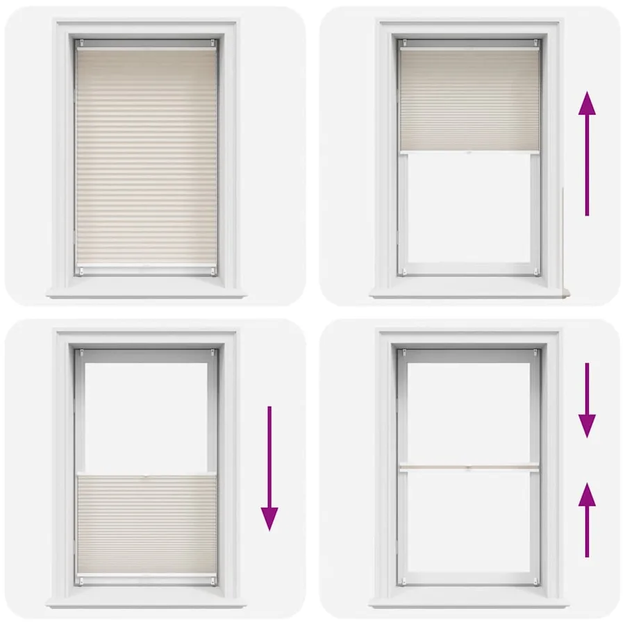 Store plissé 80x150 cm Crème - 6