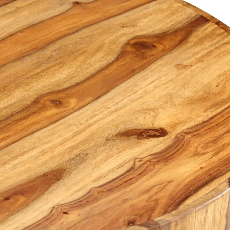 Table basse ronde 65x30 cm Bois solide - 7