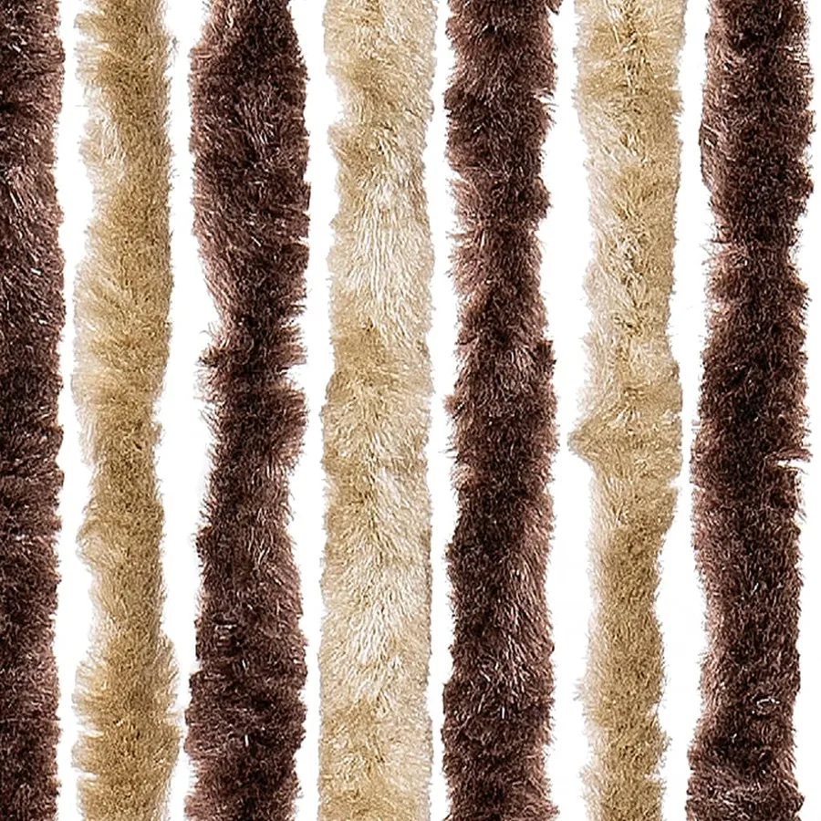 Moustiquaire beige et marron clair 118x220 cm chenille - 6