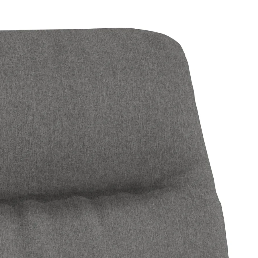 Chaise de relaxation avec tabouret Gris clair Tissu - 8