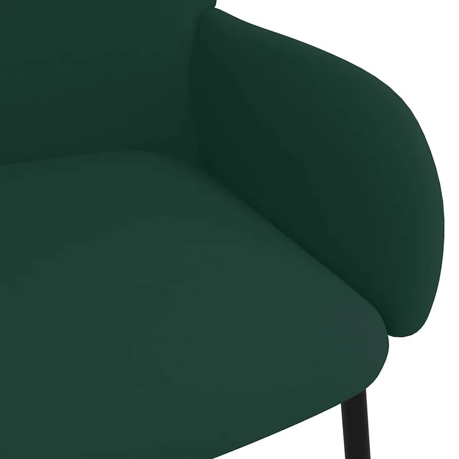 Chaises à manger lot de 2 Vert foncé Velours - 7