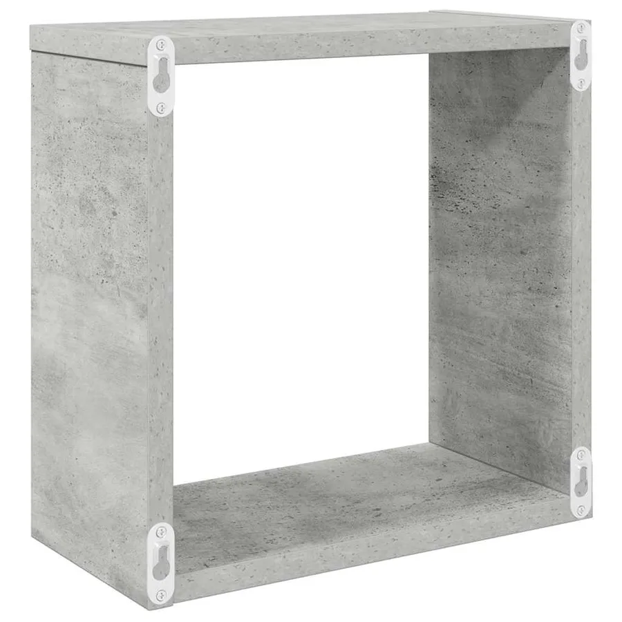 Étagères cube murales 6 pcs Gris béton 30x15x30 cm - 8