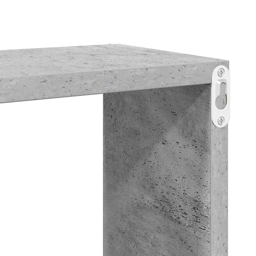 Étagères cube murales 6 pcs Gris béton 30x15x30 cm - 9
