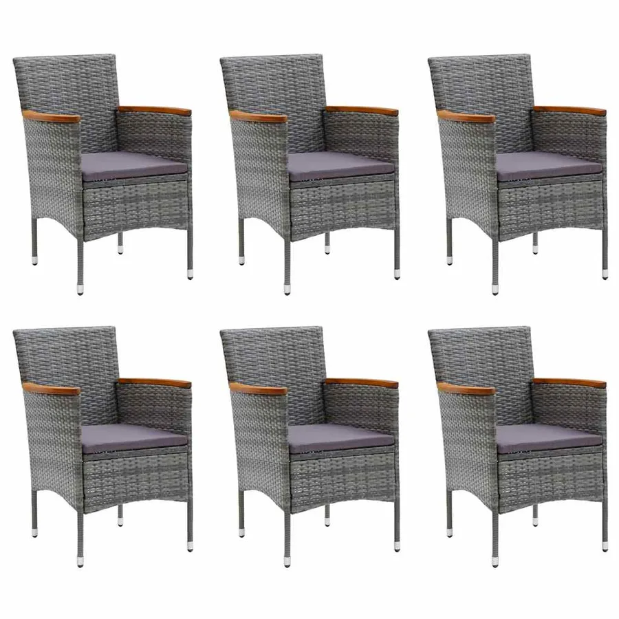 Ensemble à manger de jardin 11 pcs Gris - 6