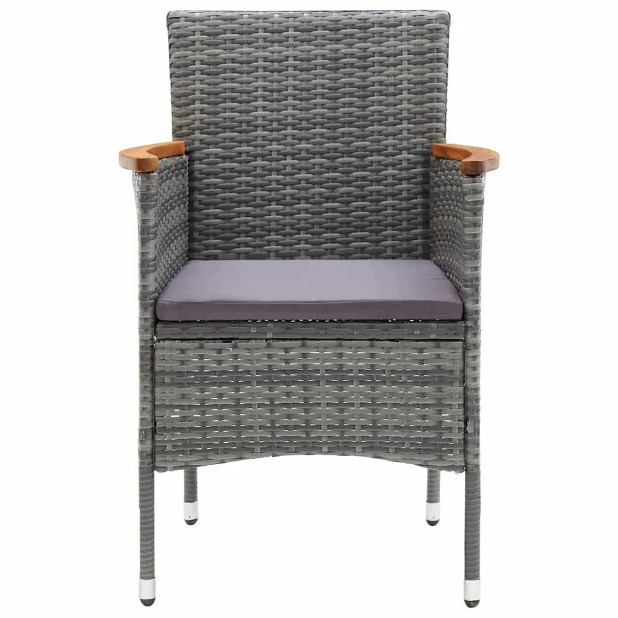 Ensemble à manger de jardin 11 pcs Gris - 8