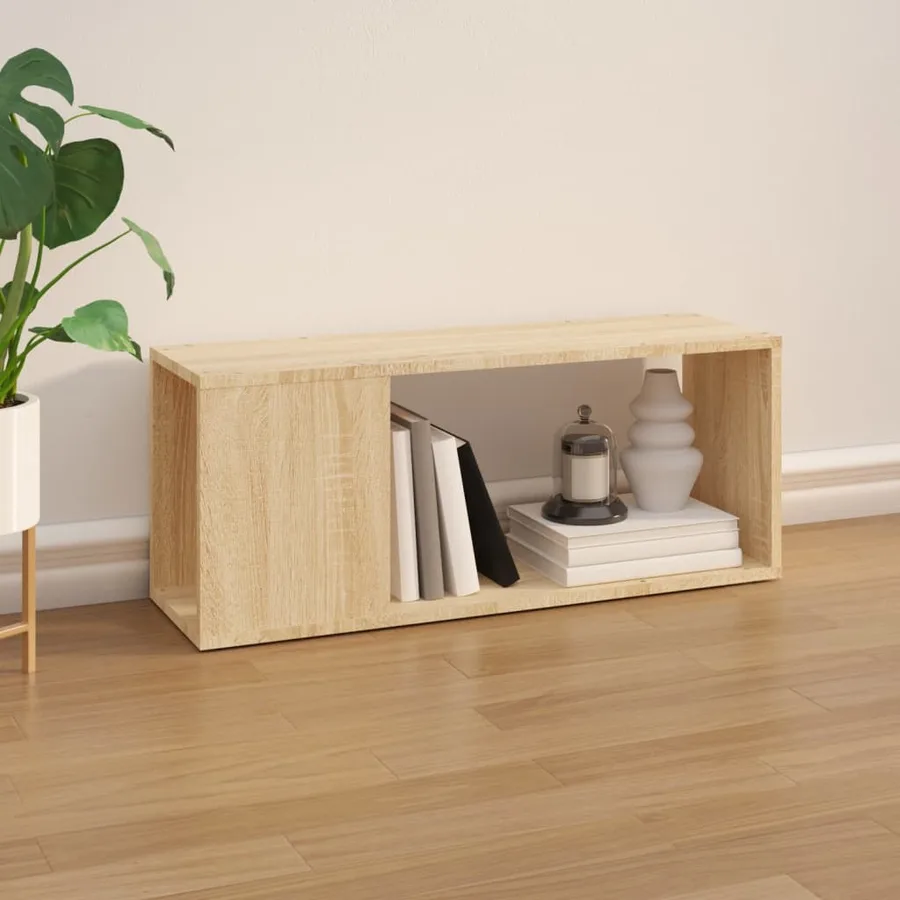 Meuble TV Chêne sonoma 80x24x32 cm Bois d'ingénierie - 3
