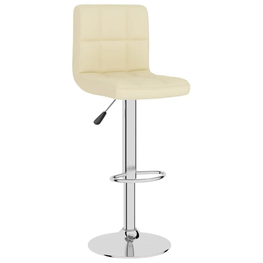 Tabourets de bar lot de 2 crème tissu - 3