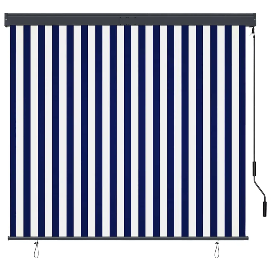 Store roulant d'extérieur 160x250 cm Bleu et blanc - 2