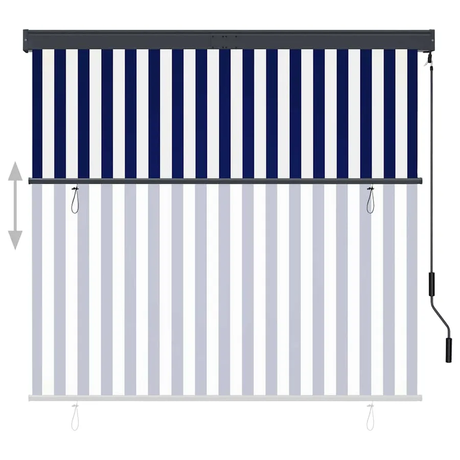 Store roulant d'extérieur 160x250 cm Bleu et blanc - 3