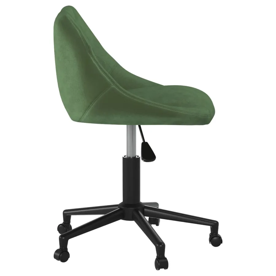 Chaise pivotante de salle à manger Vert foncé Velours - 3