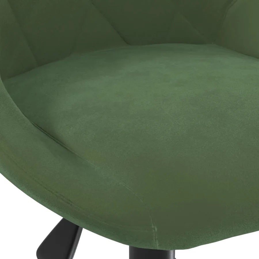 Chaise pivotante de salle à manger Vert foncé Velours - 6