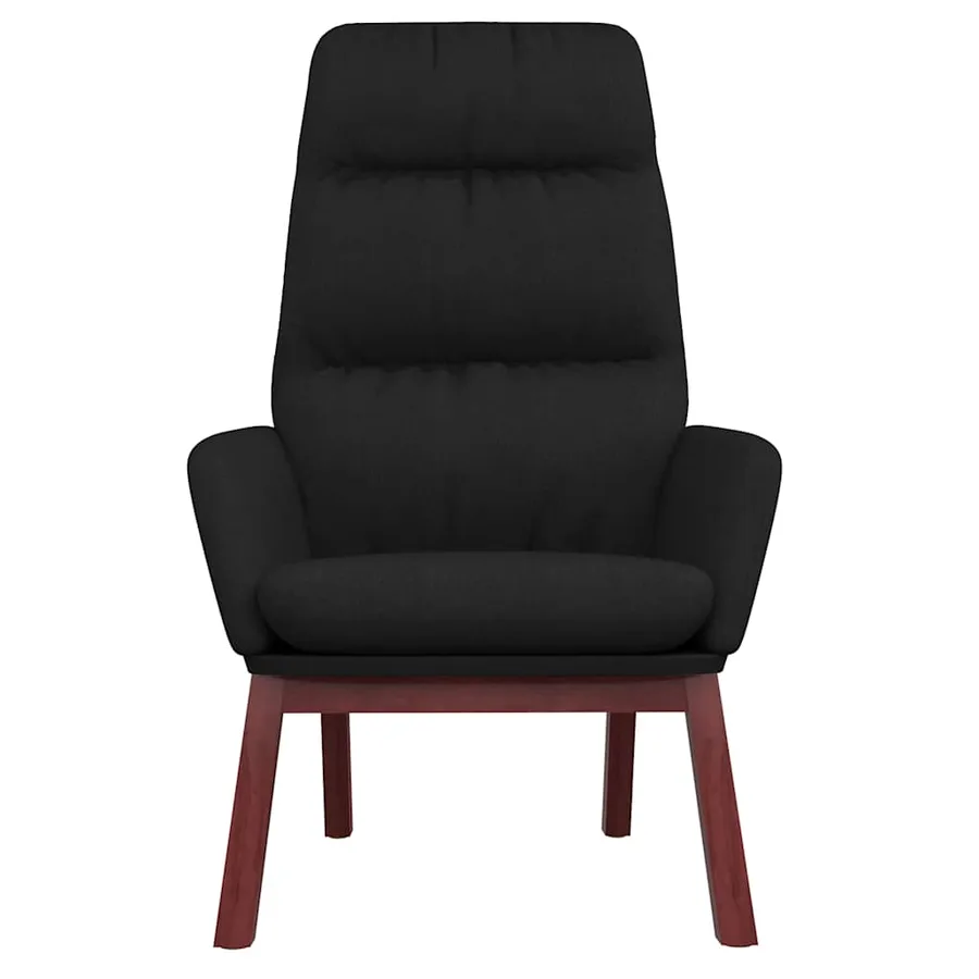 Chaise de relaxation Noir Tissu - 3