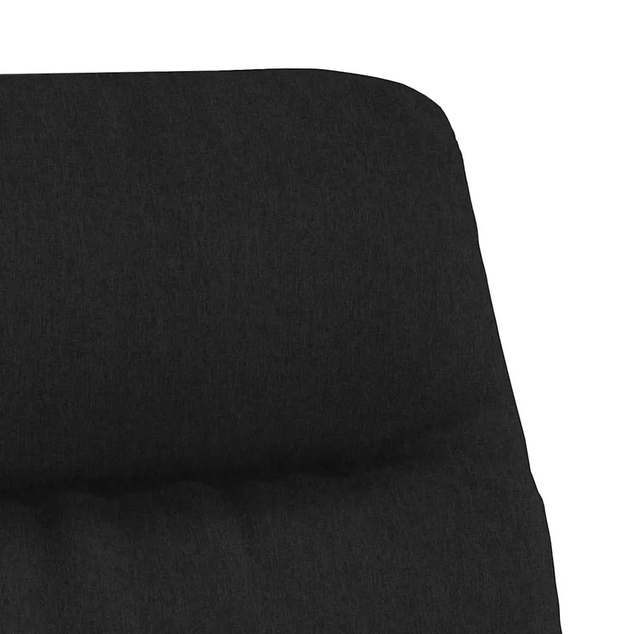 Chaise de relaxation Noir Tissu - 6