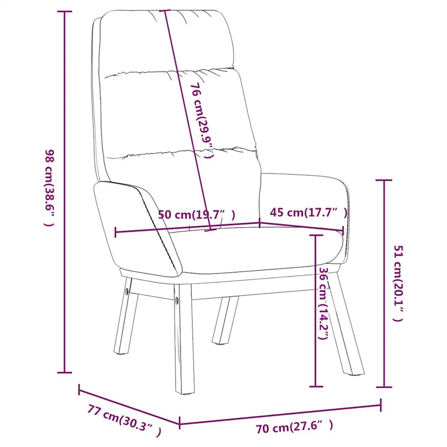 Chaise de relaxation Noir Tissu - 8