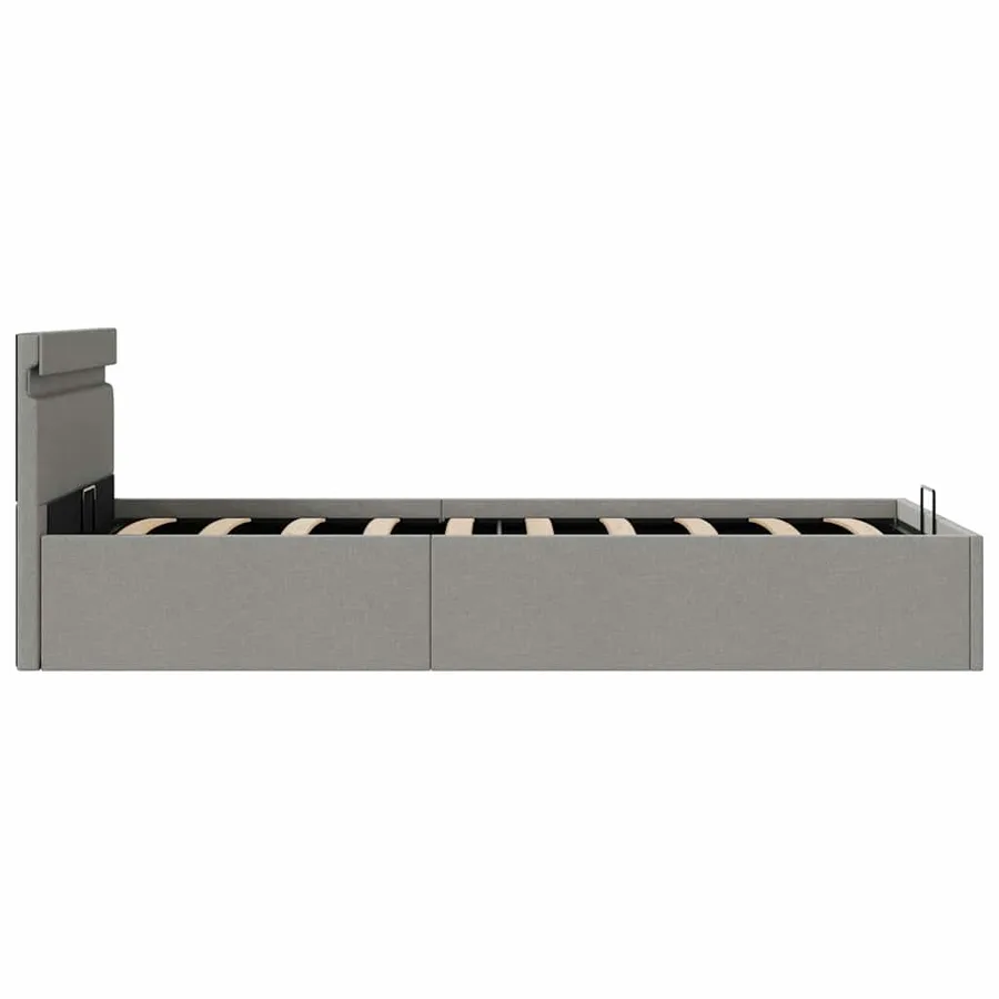 Cadre de lit à rangement hydraulique sans matelas 90x200 cm - 7