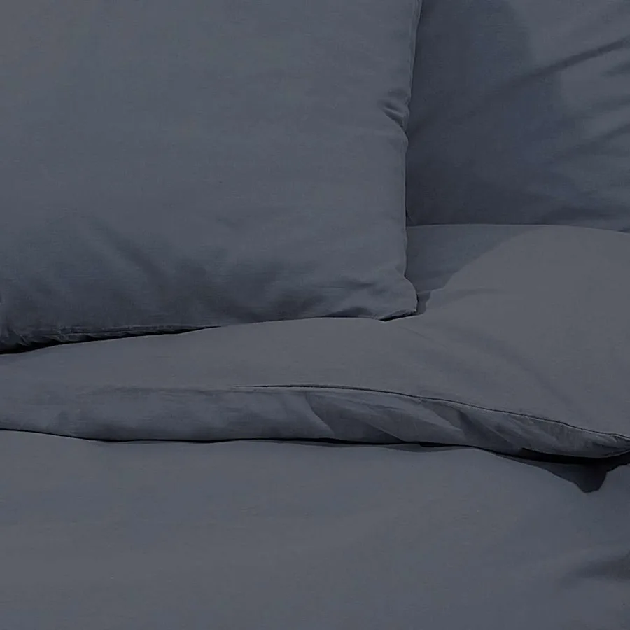 Ensemble de housse de couette Anthracite 200x200 cm Microfibre - 7