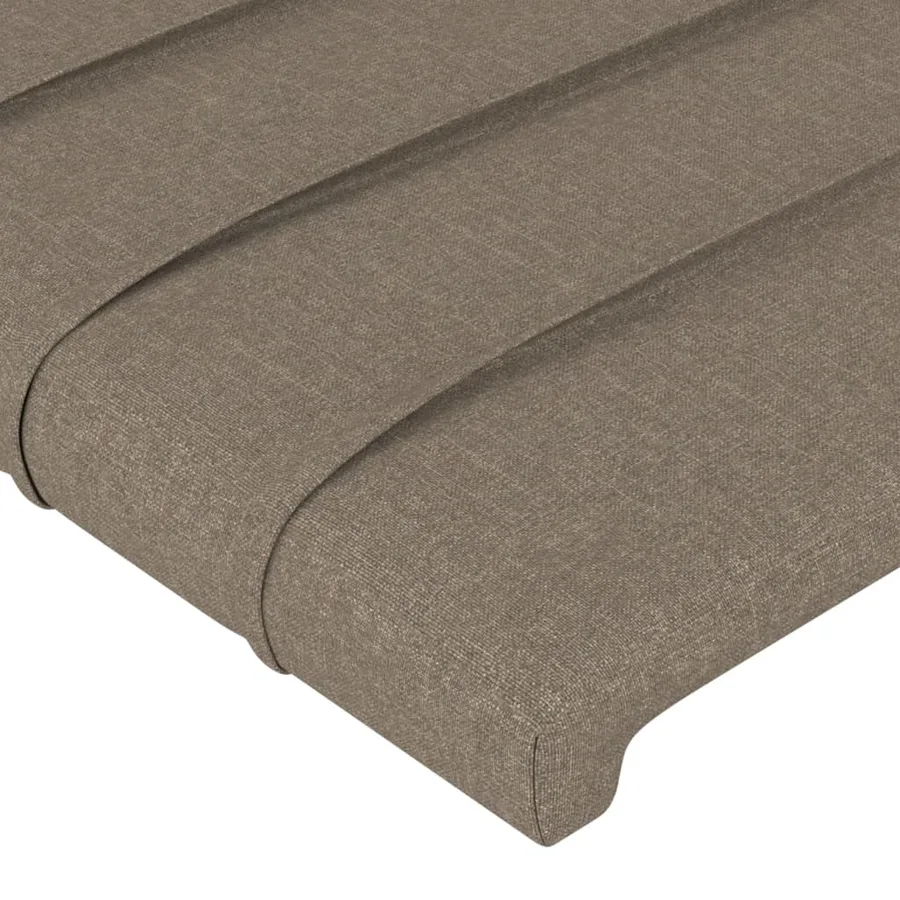 Cadre de lit sans matelas taupe 100x200 cm tissu - 10