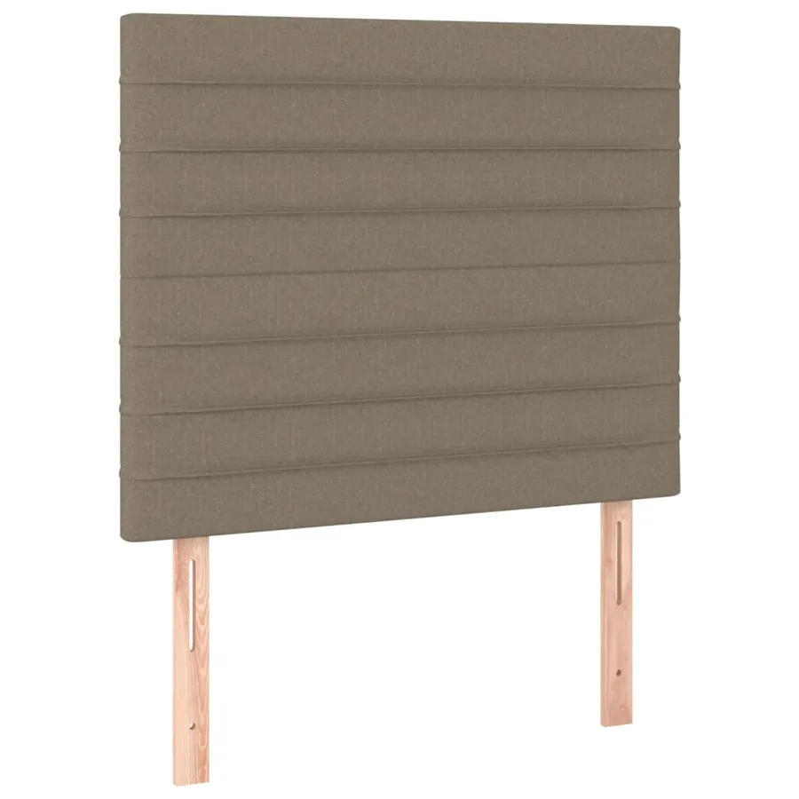 Cadre de lit sans matelas taupe 100x200 cm tissu - 9