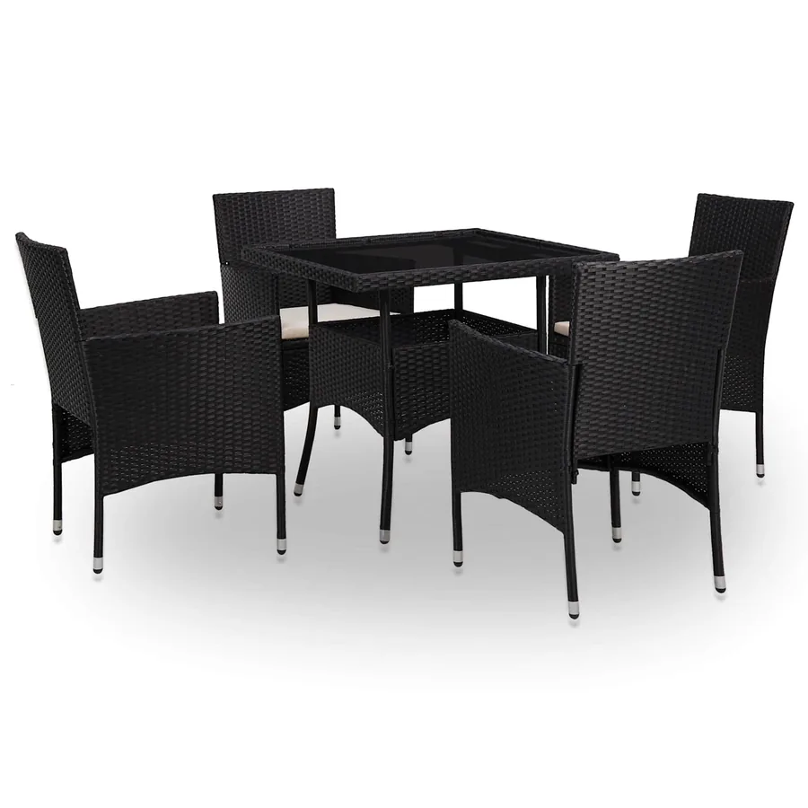 Ensemble de Mobilier 5 pcs Noir