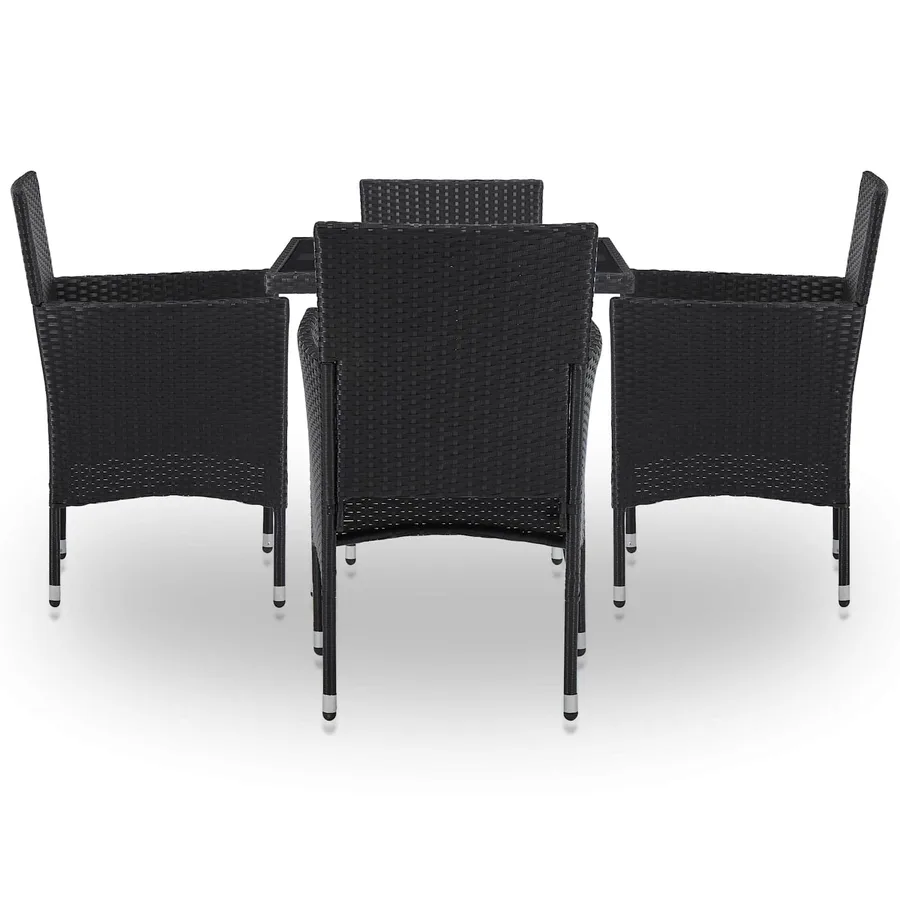 Ensemble de Mobilier 5 pcs Noir - 2