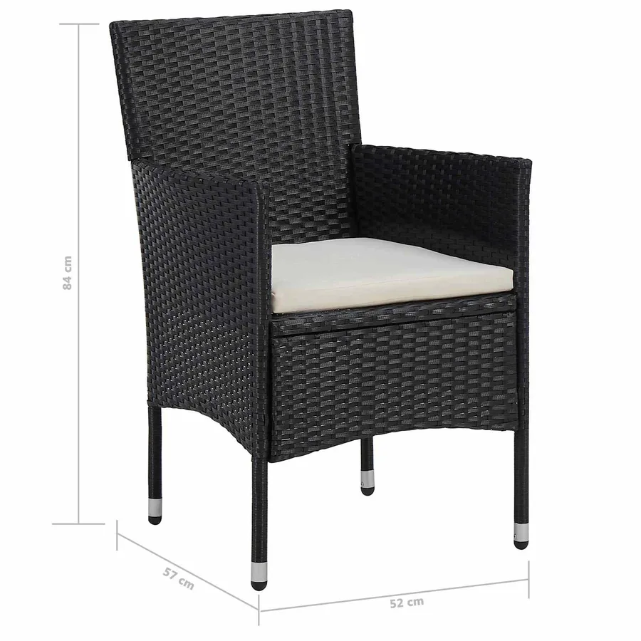 Ensemble de Mobilier 5 pcs Noir - 7