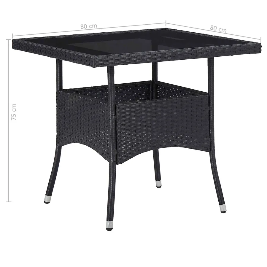 Ensemble de Mobilier 5 pcs Noir - 8