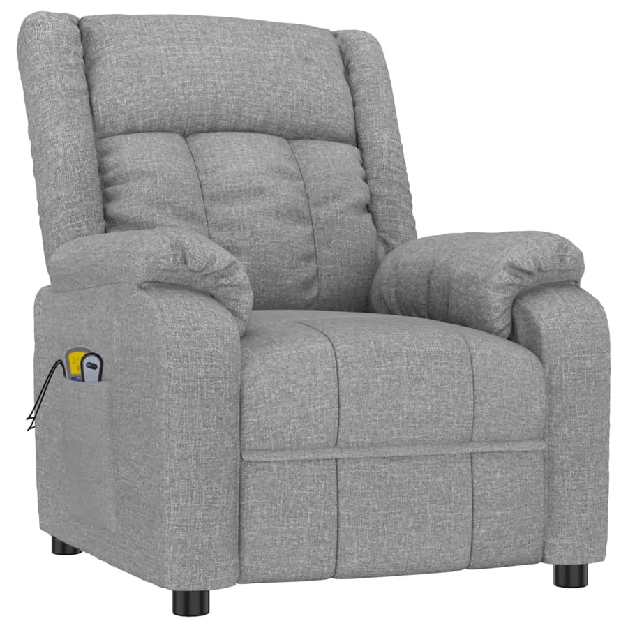 Fauteuil électrique de massage Gris clair Tissu - 3