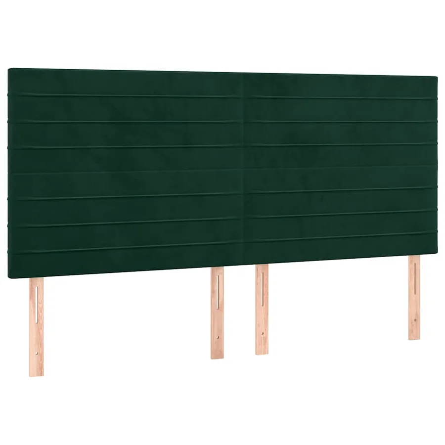 Sommier à lattes de lit et matelas Vert foncé 180x200cm Velours - 6