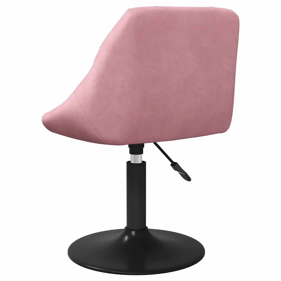 Chaises pivotantes à manger lot de 4 rose velours - 6