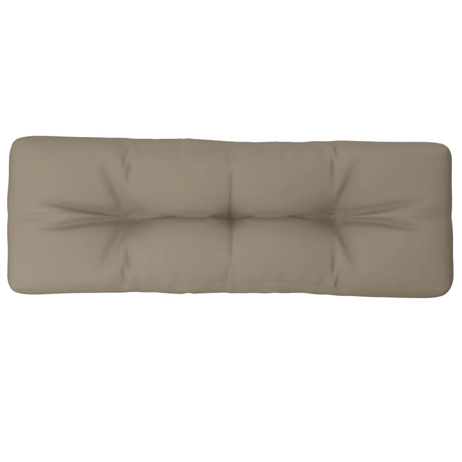 Coussin de palette taupe 120x40x12 cm tissu - 2