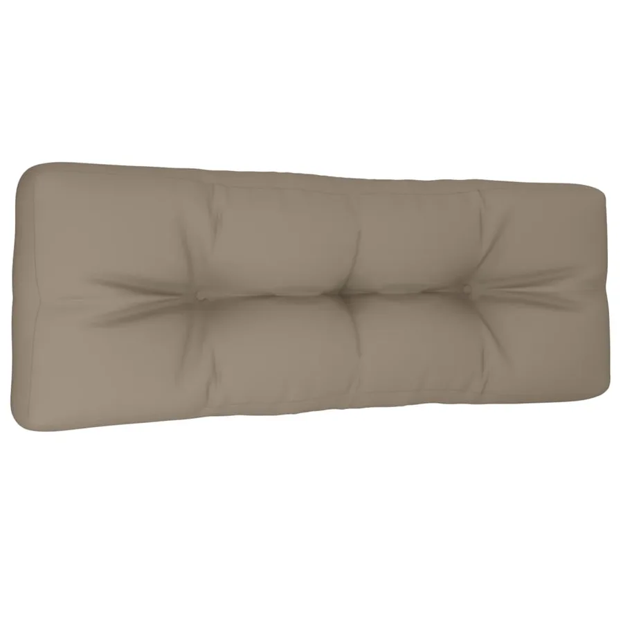 Coussin de palette taupe 120x40x12 cm tissu - 4