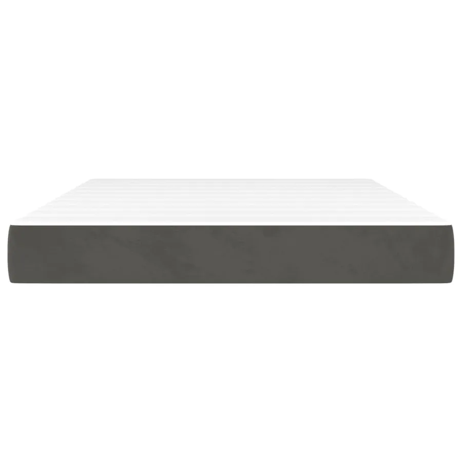 Matelas de lit à ressorts ensachés fermeté moyenne 137x190x20 cm velours - 3