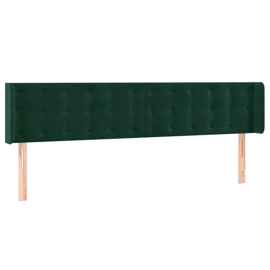 Tête de lit à LED Vert foncé 183x16x78/88 cm Velours - 3