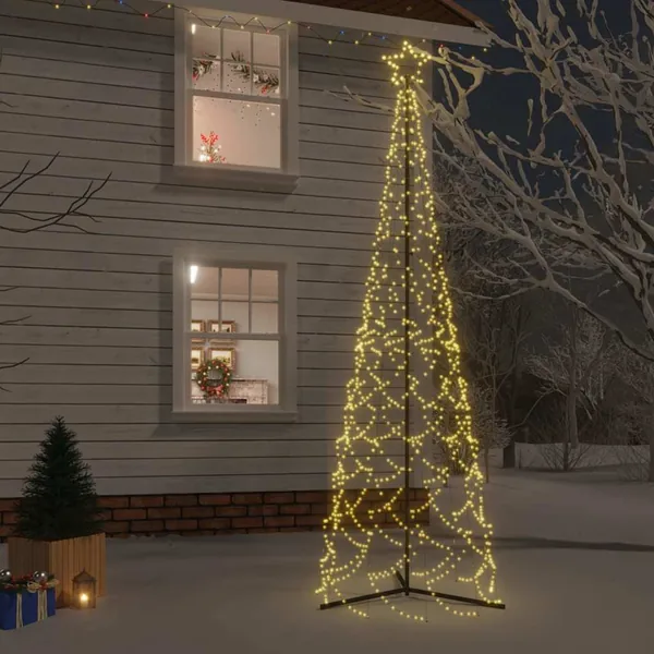 Arbre de Noël cône 500 LED blanc chaud 100x300 cm