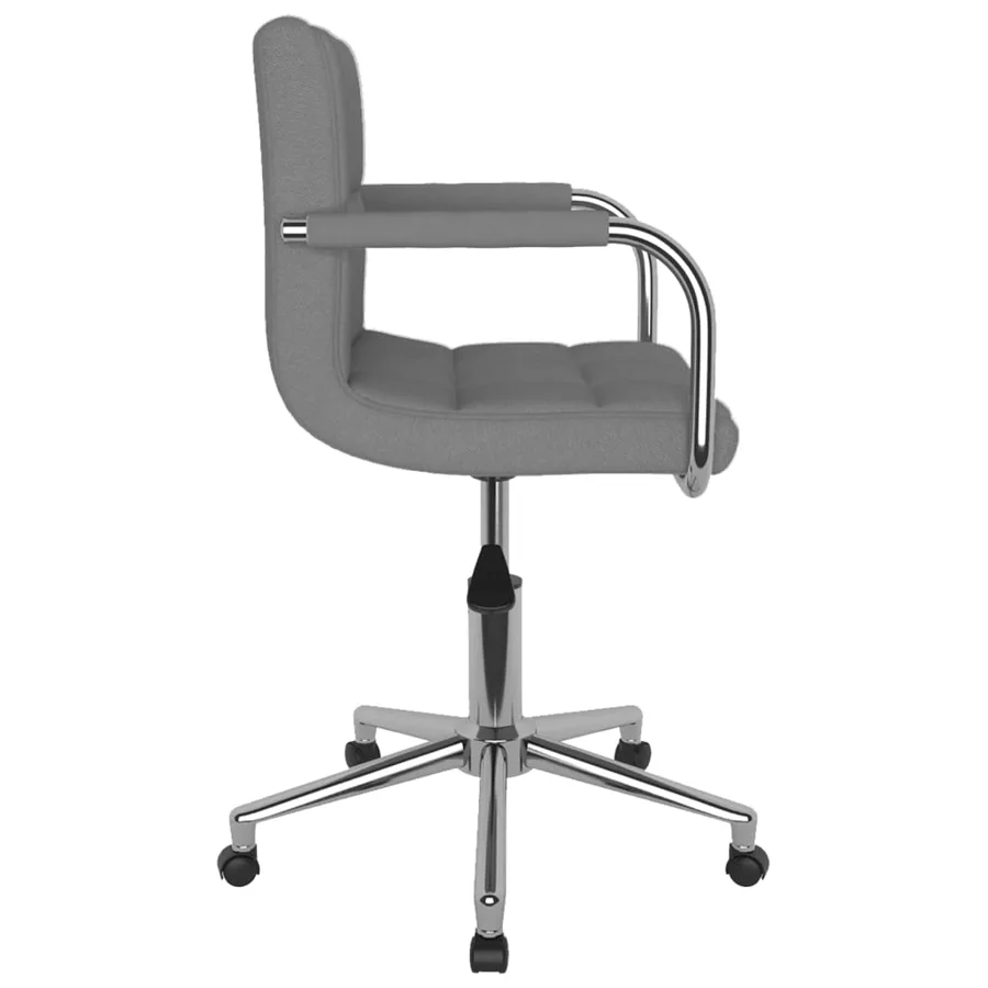 Chaise pivotante de salle à manger Gris clair Tissu - 3