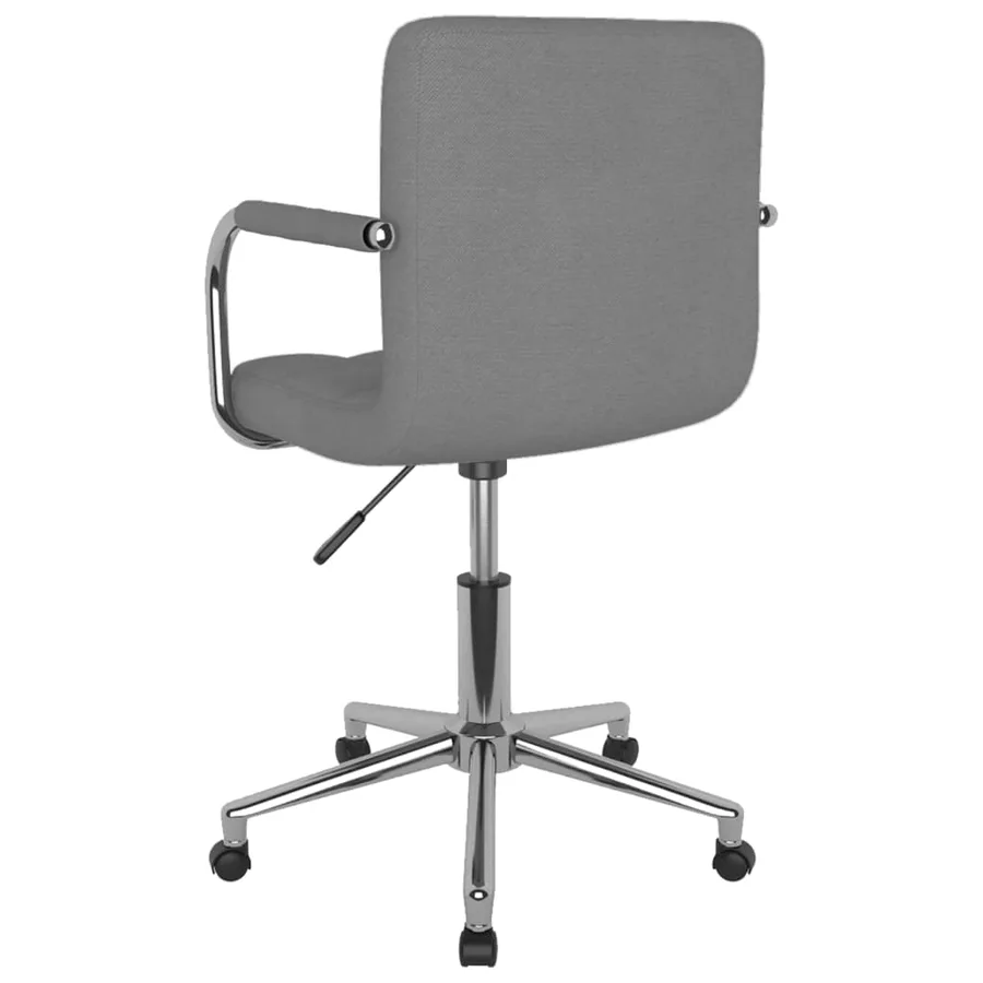 Chaise pivotante de salle à manger Gris clair Tissu - 4