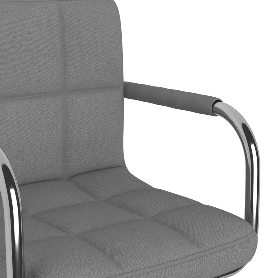 Chaise pivotante de salle à manger Gris clair Tissu - 6