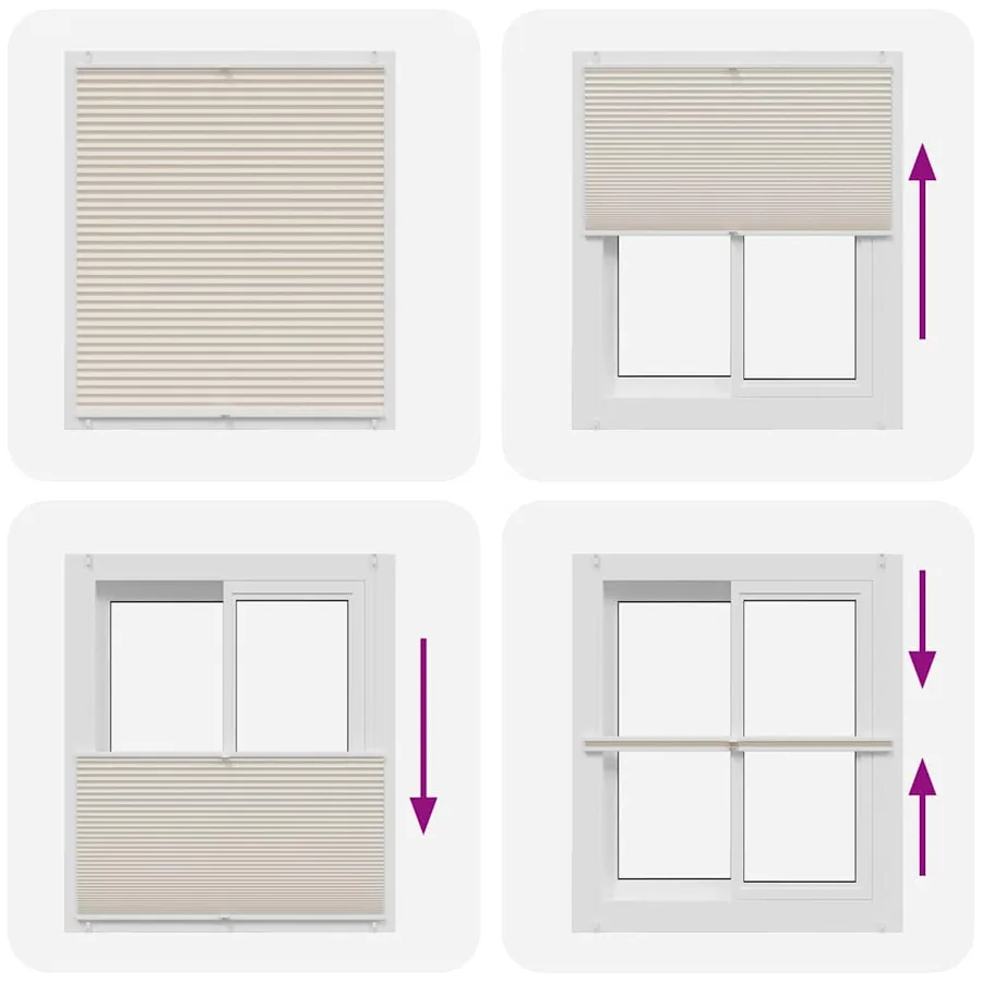 Store plissé 100x150 cm Crème - 6