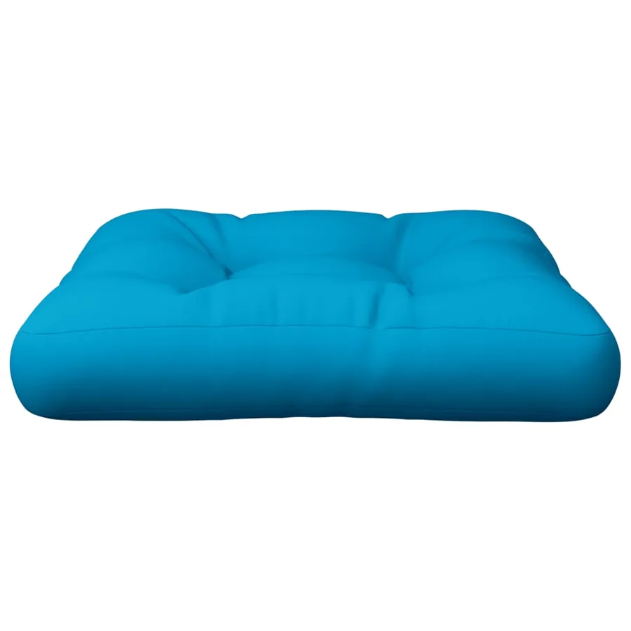 Coussin de palette bleu 60x60x12 cm tissu - 4
