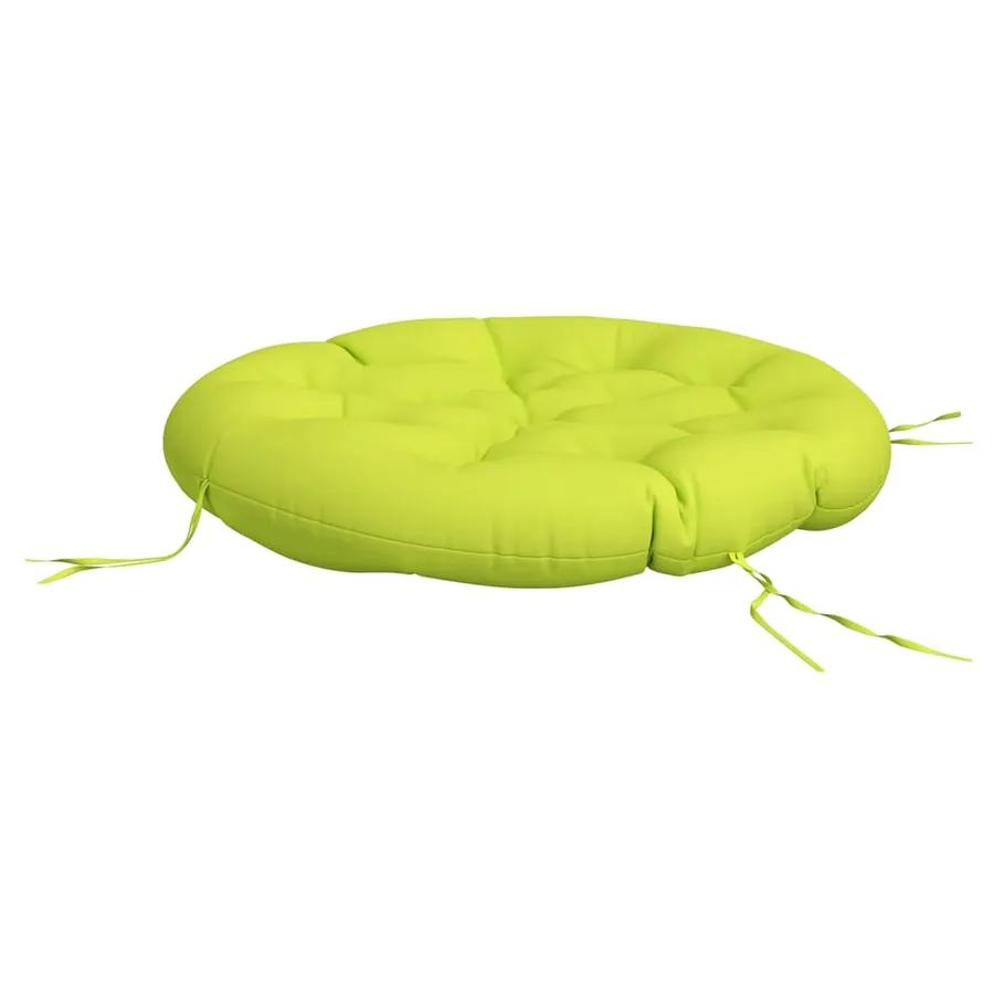Coussin rond vert vif Ø 100 x11 cm tissu oxford - 4