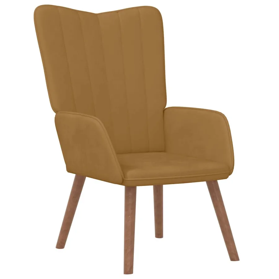 Chaise de relaxation Marron Velours - 2