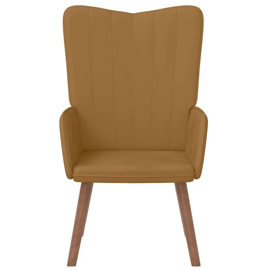 Chaise de relaxation Marron Velours - 3