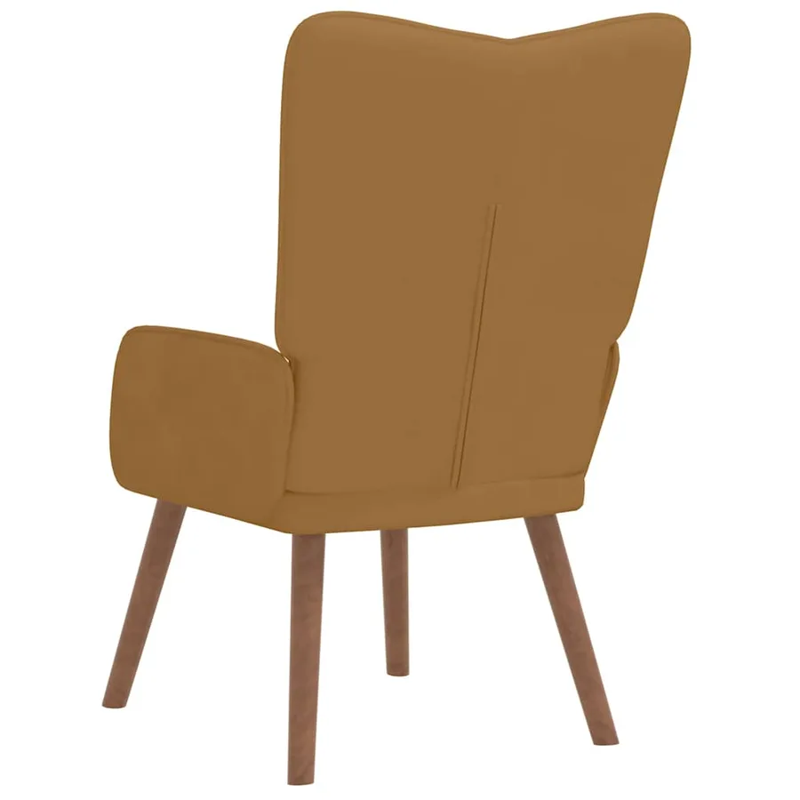 Chaise de relaxation Marron Velours - 5